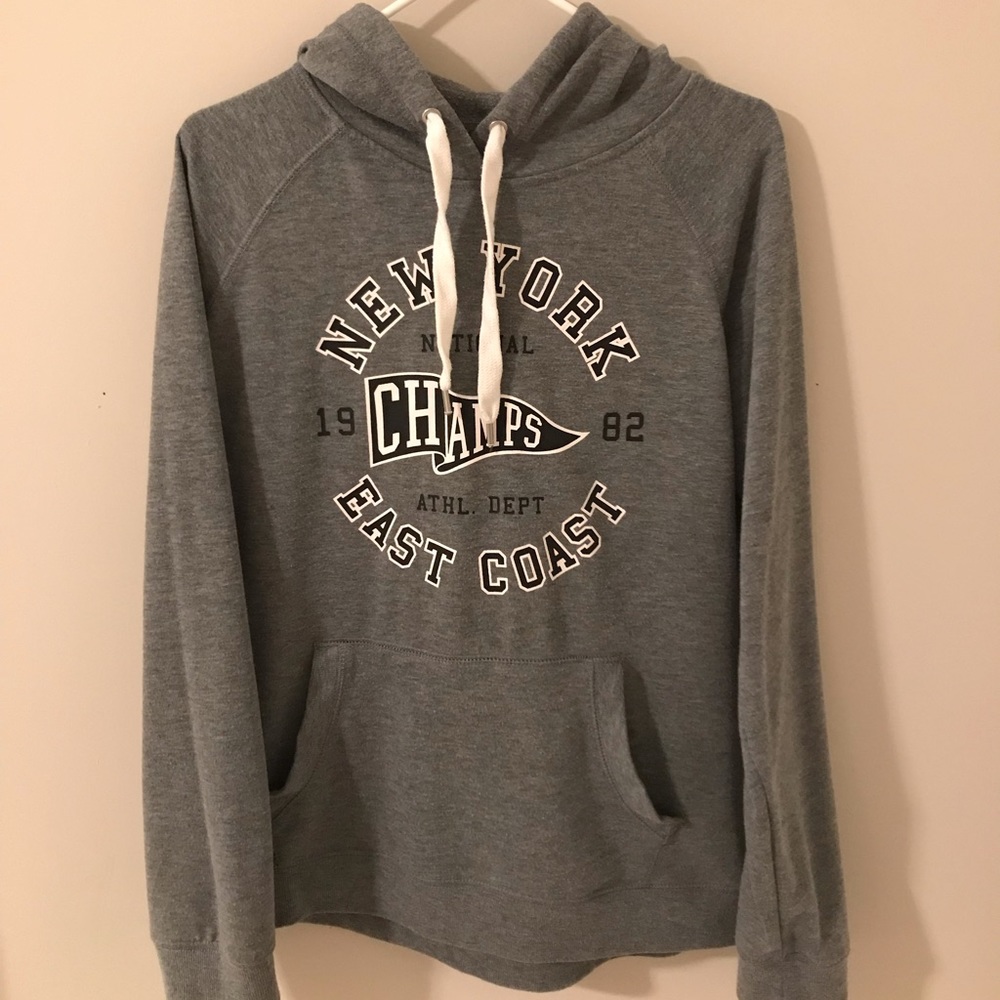 GREY PRINTED HOODIE